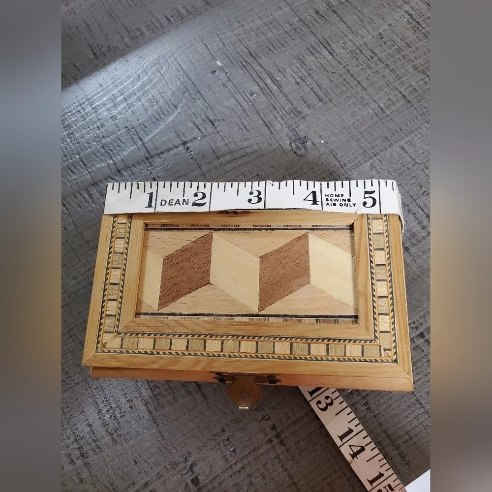 & Other Stories Wooden Jewelry Box with Geometric Design